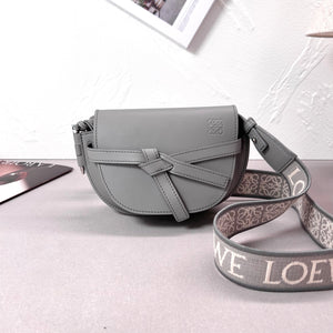 Pre-Owned LOEWE Gate Mini Bag Grey with Silver Hardware