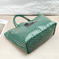 Pre-Owned Goyard Saint Louis GM Tote Green with French Bulldog Print