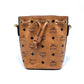Pre-Owned MCM Rabbit Drawstring Bucket Bag Cognac with Gold Hardware