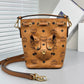 Pre-Owned MCM Rabbit Drawstring Bucket Bag Cognac with Gold Hardware