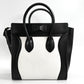 Pre-Owned Celine Luggage Tote Bag Black and White with Gold Hardware