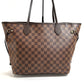 Pre-Owned Louis Vuitton Neverfull MM Damier Ebene Tote with Pouch
