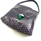 Pre-Owned Goyard Hobo Bag Deep Blue Chevron Print