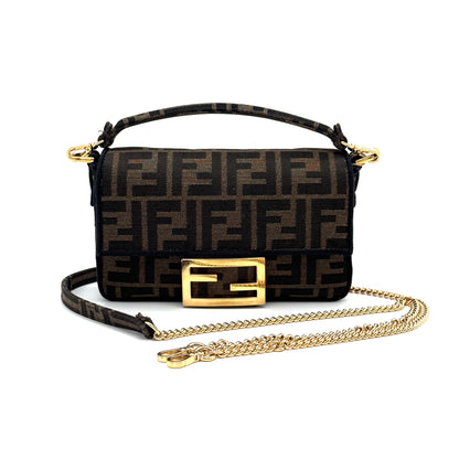 Pre-Owned Fendi Baguette Mini Zucca Canvas