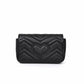 Pre-Owned Gucci GG Marmont Mini Bag Black with Gold Hardware