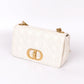 Pre-Owned Dior Soft Caro Bag Medium Ivory with Gold Hardware
