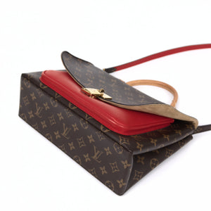 Pre-Owned Louis Vuitton Monogram Bag with Red Trim and Gold Hardware