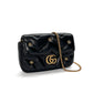 Pre-Owned Gucci GG Marmont 22 Bag Black with Gold Hardware