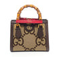 Pre-Owned Gucci Bamboo 1947 Bag GG Canvas with Leather