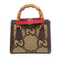Pre-Owned Gucci Bamboo 1947 Bag GG Canvas with Leather