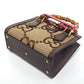 Pre-Owned Gucci Bamboo 1947 Bag GG Canvas with Leather