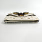 Pre-Owned Gucci Pearl Bee Shoulder Bag White with Gold Hardware