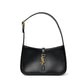 Pre-Owned Saint Laurent LE 5A7 Hobo Bag Black with Gold Hardware