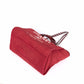 Pre-Owned Chanel Canvas Tote Bag Red with Silver Hardware