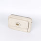 Pre-Owned Gucci Leather Belt Bag Grey White with Gold Hardware