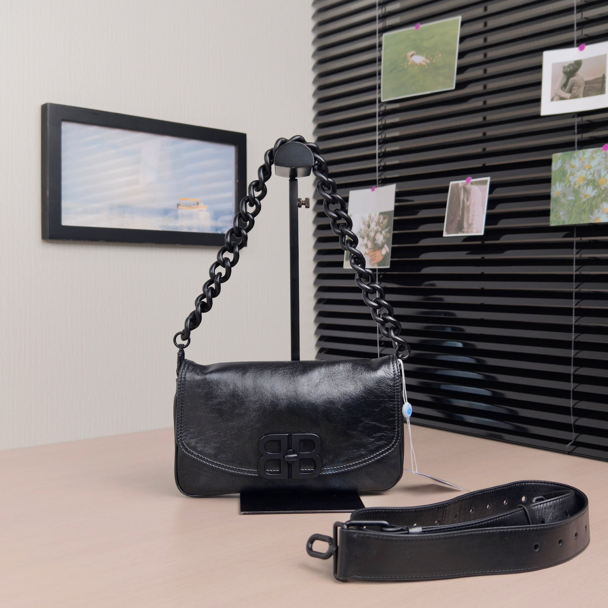 Pre-Owned Balenciaga BB Soft Bag Black