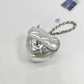 Pre-Owned Chanel 25B Silver Heart Charm Pouch
