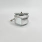 Pre-Owned Chanel 25B Silver Heart Charm Pouch