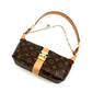 Pre-Owned Louis Vuitton Pochette Mia Bag Monogram Canvas with Gold Hardware (Aftermarket Chain Strap)