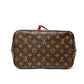 Pre-Owned Louis Vuitton Monogram Bucket Bag with Red Trim