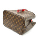 Pre-Owned Louis Vuitton Monogram Bucket Bag with Red Trim