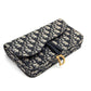 Pre-Owned Dior Saddle Bag Medium Oblique Canvas with Gold Hardware
