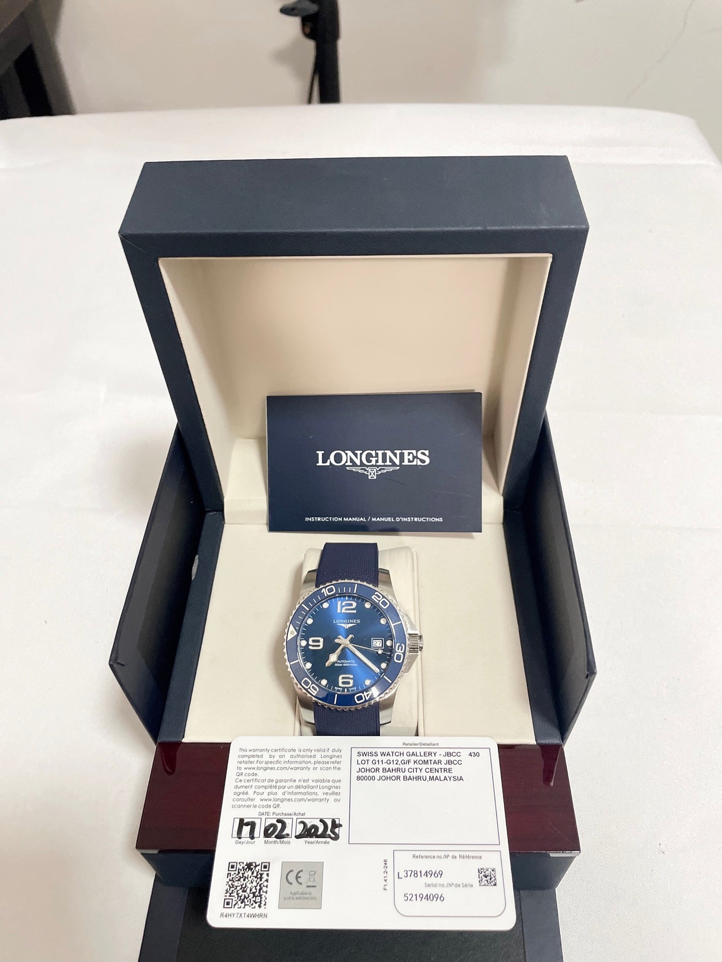 Pre-Owned Longines Sport Collection L3.781.4.96.9 41mm Automatic