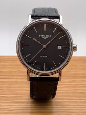 ✨Pre-Owned LONGINES Présence Automatic 40mm Black Dial Watch 🖤 | Ultra-Slim L888 | L4.922.4.52.2 💫
