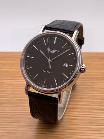 ✨Pre-Owned LONGINES Présence Automatic 40mm Black Dial Watch 🖤 | Ultra-Slim L888 | L4.922.4.52.2 💫