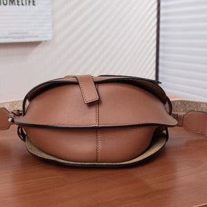 Pre-Owned LOEWE Gate Bag Brown with Gold Hardware