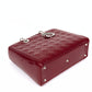 Pre-Owned Dior Lady Dior Bag Red Patent with Silver Hardware