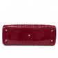 Pre-Owned Dior Lady Dior Bag Red Patent with Silver Hardware