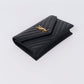 Pre-Owned Saint Laurent V-Shape WOC Bag Black with Gold Hardware