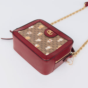 Pre-Owned Gucci Doraemon Limited Edition Camera Bag Red with Gold Hardware