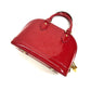 Pre-Owned Louis Vuitton Alma BB Bag Red Patent Leather with Gold Hardware