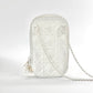 Pre-Owned Dior Cannage Phone Bag Cream with Gold Hardware