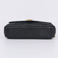 Pre-Owned Saint Laurent Black Leather Messenger Bag with Gold Hardware