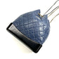Pre-Owned Chanel Gabrielle Backpack Blue Quilted
