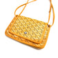 Pre-Owned Goyard Plumet Pouch Yellow Chevron Print Shoulder Bag