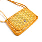 Pre-Owned Goyard Plumet Pouch Yellow Chevron Print Shoulder Bag