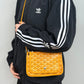 Pre-Owned Goyard Plumet Pouch Yellow Chevron Print Shoulder Bag