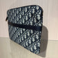 Pre-Owned Dior Oblique Clutch Bag Blue Canvas