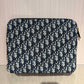 Pre-Owned Dior Oblique Clutch Bag Blue Canvas