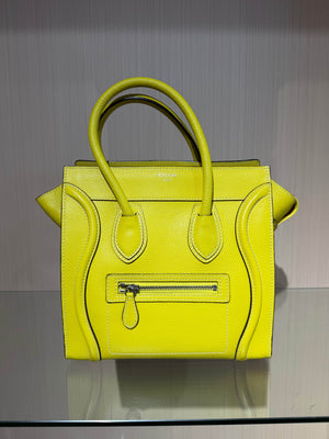 Pre-Owned Celine Luggage Tote Bag Yellow