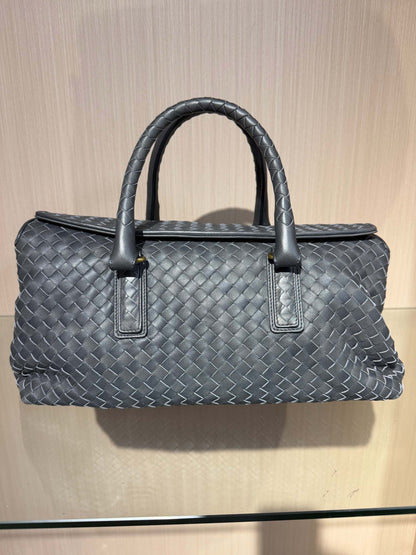 Pre-Owned Bottega Veneta Intrecciato Padded Bag Grey