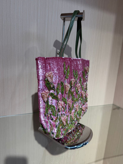 Pre-Owned Valentino Beaded Embroidered Tote Bag