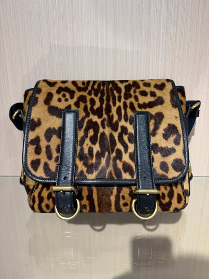 Pre-Owned Saint Laurent Leopard Print Shoulder Bag