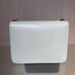 Pre-Owned Saint Laurent Le Carre Bag White Calfskin with Gold Hardware