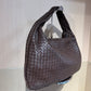 Pre-Owned Bottega Veneta Intrecciato Monk Bag Medium Ebony