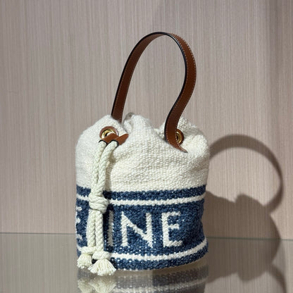Pre-Owned Celine Textile & Leather Bucket Bag